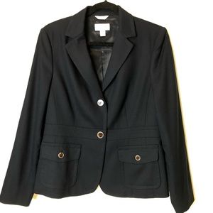 Talbots button down blazer w/ front pockets
